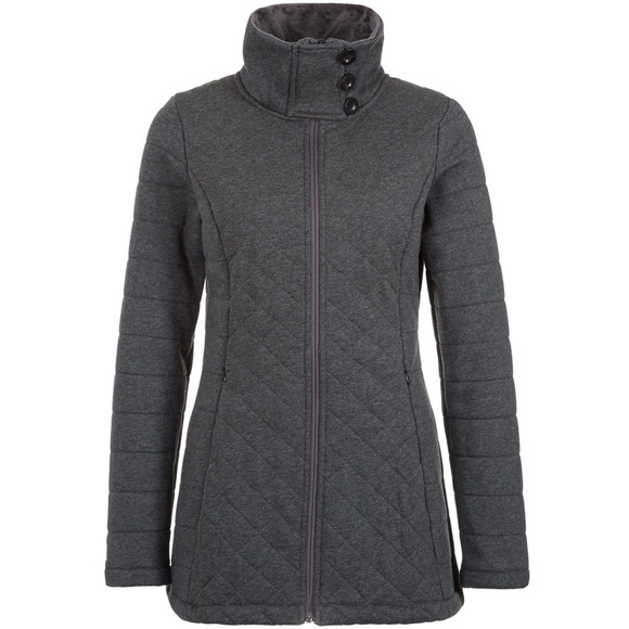 The ﻿Northface Quilted Oso Fleece Tunic Jacket Coat | Charcoal Gray | Size M - Picture 12 of 14